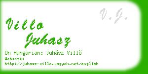 villo juhasz business card