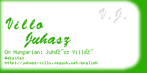 villo juhasz business card
